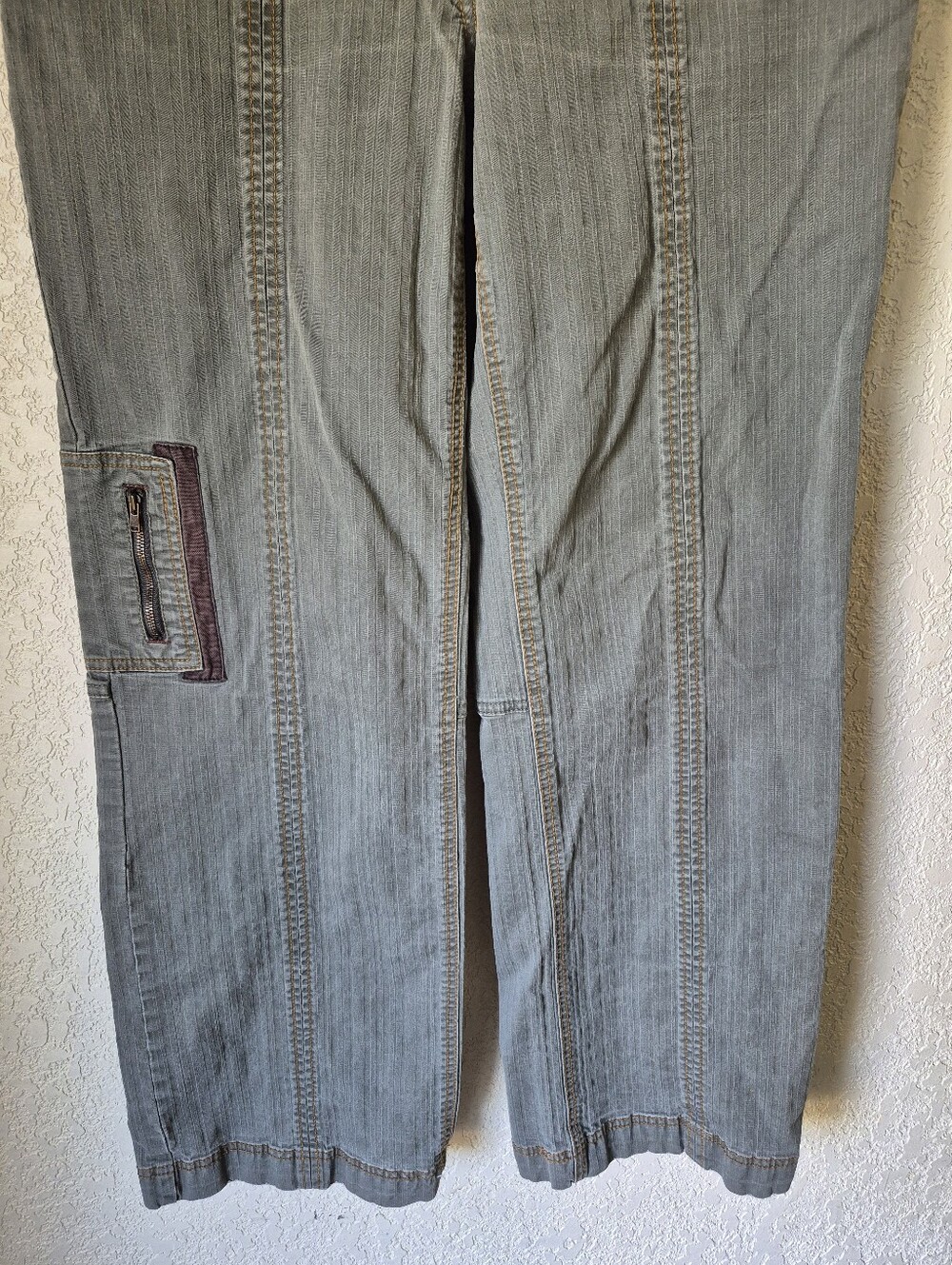 CAbi Y2k Vintage Wide Leg Cargo Pants Womens Size 8 - Picture 7 of 9